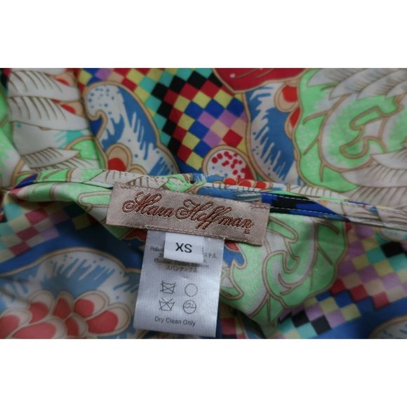 Mara Hoffman Jungle Trip Green Easy Button Front Maxi Dress Extra Small XS - Picture 9 of 9